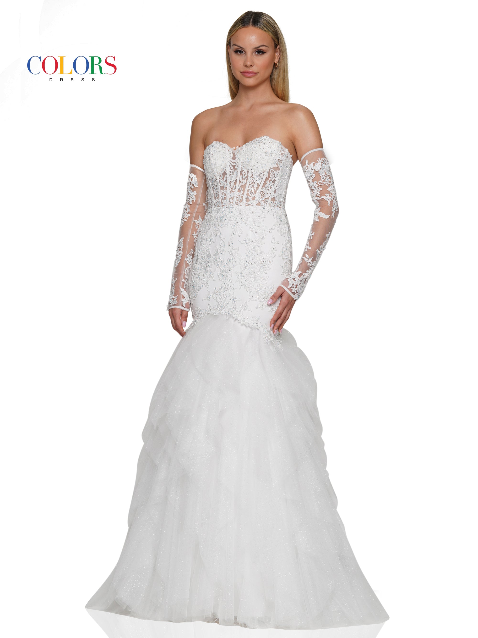 Colors 3204 Long Formal Mermaid Prom Dress