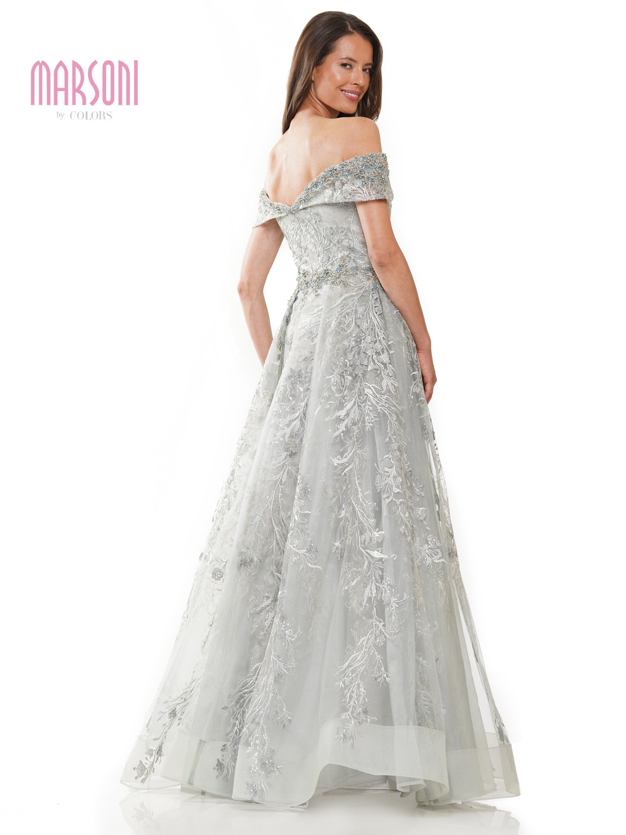 Marsoni MV1280 Formal Off Shoulder Evening Dress