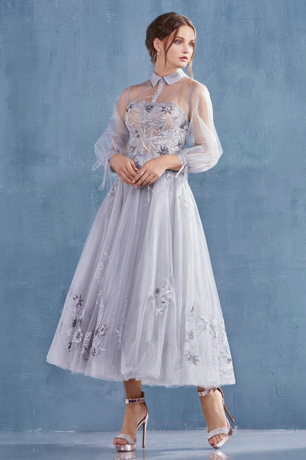 Moonlight Blue 6 Andrea & Leo A0862 Mother of the Bride Long Dress