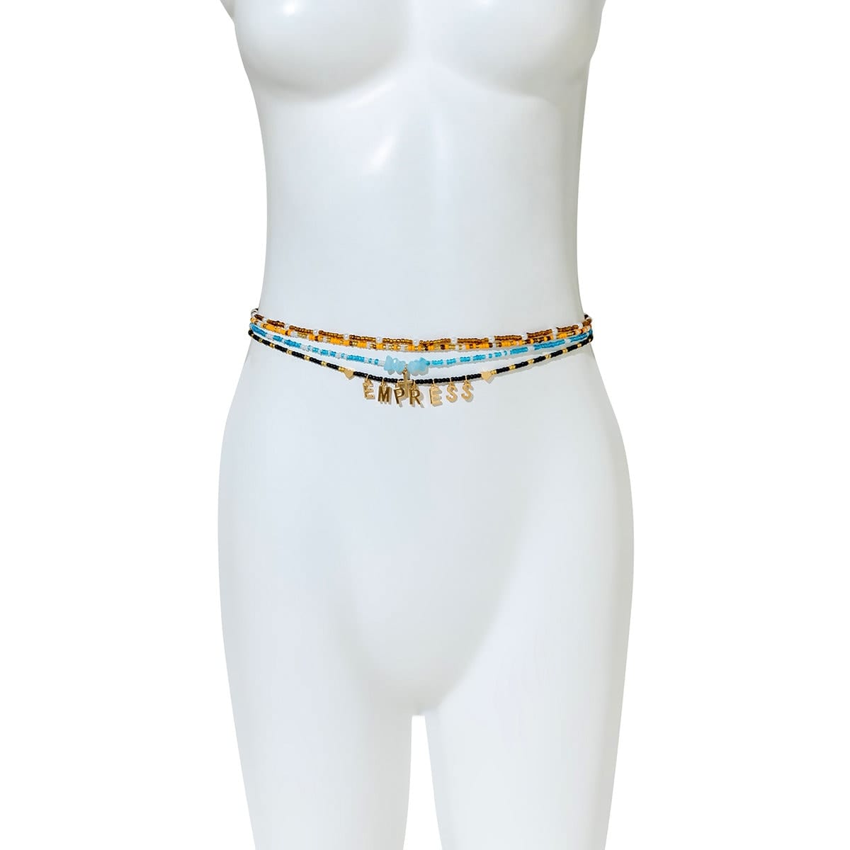 Boho 4 Pieces Seed Beaded Waist Chain Set