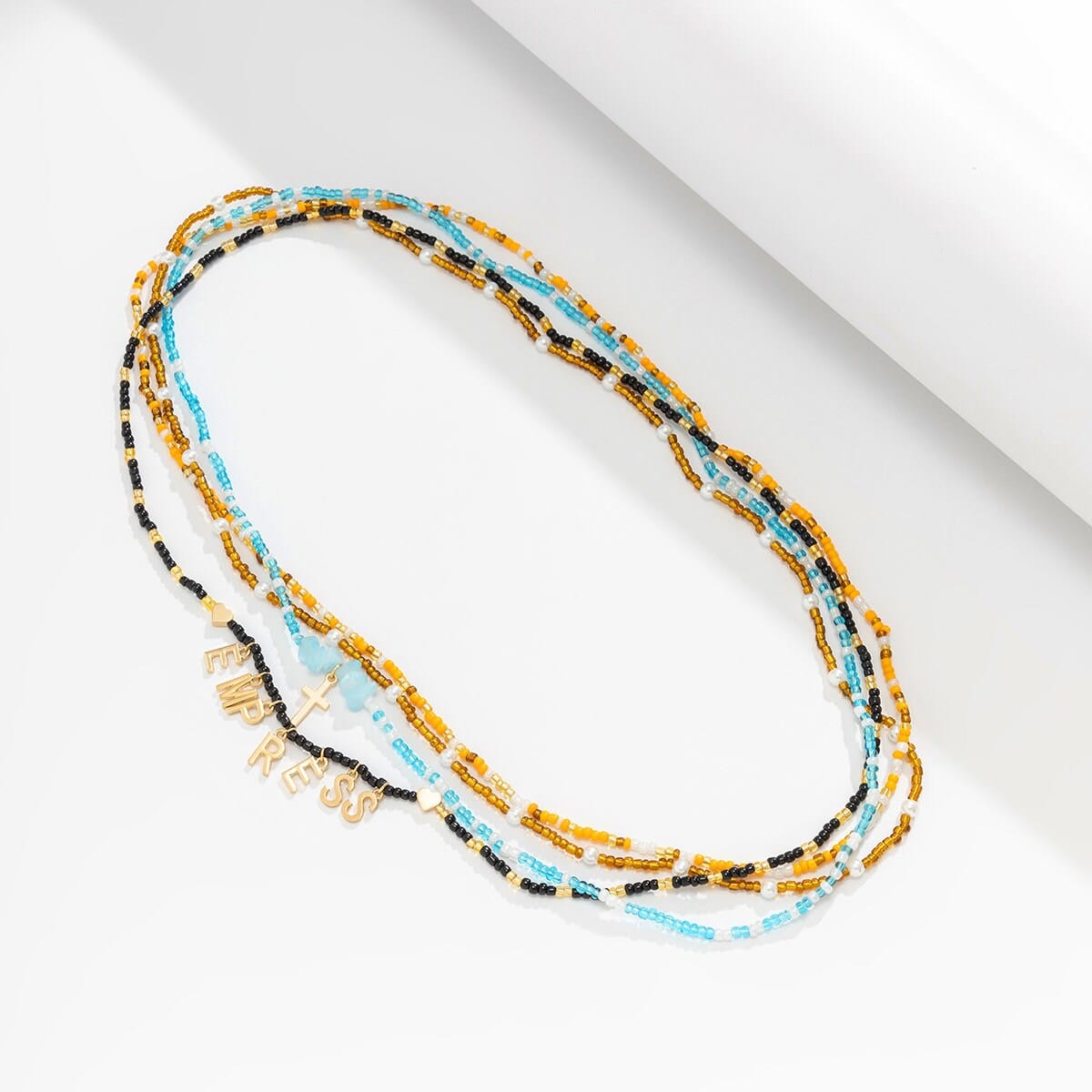 Boho 4 Pieces Seed Beaded Waist Chain Set