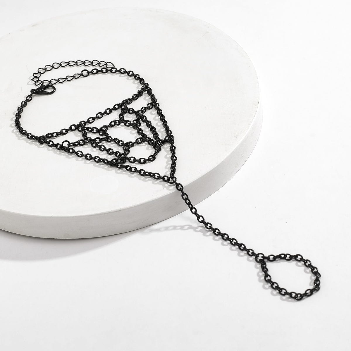 Boho Cobweb Finger Ring Chain Bracelet