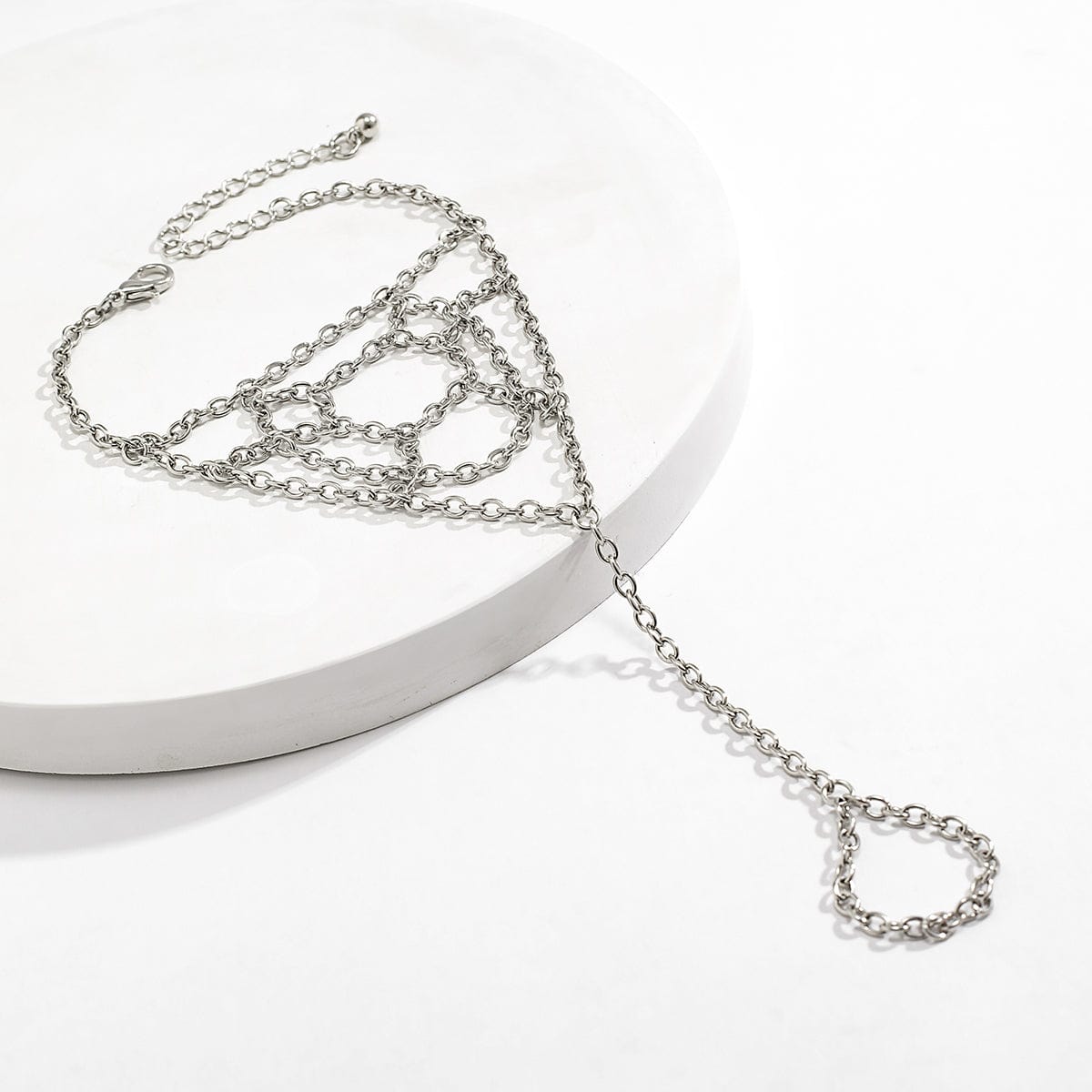 Boho Cobweb Finger Ring Chain Bracelet
